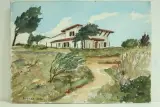 Villa en descendant vers la plage" by Roland Hamon, 1970, Aquarelle située et datée en bas à gauche, sold Feb 2010