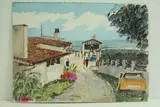 Bidart, chapelle, maisons et villas" by Roland Hamon, 1970, Aquarelle située et datée en bas à gauche, sold Feb 2010
