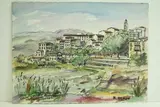 Panorama" by Roland Hamon, 1962, Aquarelle située et datée en bas à gauche, sold Feb 2010