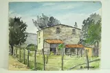 Ferme près d'Ajaccio" by Roland Hamon, 1962, Aquarelle située et datée en bas à gauche, sold Feb 2010