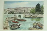 Pallanza - Lac Majeur - Port" by Roland Hamon, 1965, Aquarelle située en bas à gauche, sold Feb 2010