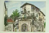 Baveno - Lac Majeur - Vieille maison" by Roland Hamon, 1965, Aquarelle située en bas à gauche et signée en bas à droite, sold Feb 2010
