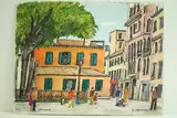 Venise, sur la petite place Zaccaria" by Roland Hamon, 1981, Aquarelle située et datée en bas à gauche et signée en bas à droite, sold Feb 2010