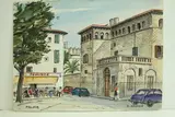 Palma - Derrière le consulado del mar by Roland Hamon, Aquarelle située en bas à gauche, sold Feb 2010