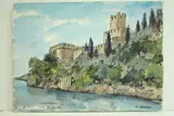 Lac de garde, Italie - Isoloa di garda by Roland Hamon, Aquarelle située en bas à gauche, sold Feb 2010