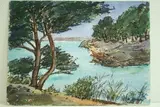 Toulon - Rochers dans les environs" by Roland Hamon, 1966, Aquarelle signée en bas à droite, sold Feb 2010