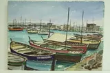 Le Lavandou - Bateaux de pêche" by Roland Hamon, 1966, Aquarelle signée en bas à droite, sold Feb 2010