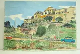 Aix en Provence - Bouc bel air, route en direction de Marseille" by Roland Hamon, 1971, Aquarelle située en bas à gauche, sold Feb 2010