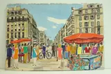 Marseille - Vieux port, marchand de glace by Roland Hamon, Aquarelle située en bas à gauche, sold Feb 2010