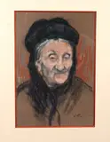 La Grand Mère Gence by Charles Gir, Pastel sur papier, sold Jul 2025