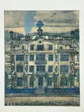 Vue maison by Nikifor Krynicki, Aquarelle et gouache sur papier, sold Jul 2025