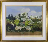Paysage des Alpilles by Yves Brayer, Lithographie signée et numérotée, sold Jun 2025
