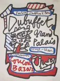 Grand Palais, Coucou Bazar, Festival d'automne 1973 by Jean Dubuffet, Lithographie en couleurs, sold Jun 2025