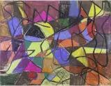 Impromptu n° 19 by Jean Villeri, 1948, Pastel sur papier, sold Jun 2025