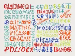 Les Grands Peintres Précurseurs by Jacques de la Villeglé, 2010, Lithographie, sold Jun 2025