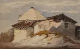 Maison à flanc de colline by Eugène Ciceri, Aquarelle sur papier, sold Jun 2025