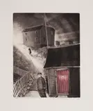 Ephraim Kelloway’s Place by David Blackwood, 1989, etching and aquatint on paper, sold Aug 2023
