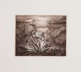 June Visit by David Blackwood, 2000, hand coloured etching and aquatint on paper, sold Aug 2023