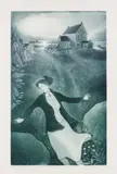 Molly Glover on Bragg's Island by David Blackwood, 1997, etching and aquatint on paper, sold Aug 2023