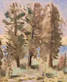 Forêt by Stanley Morel Cosgrove, oil on board, sold Aug 2023