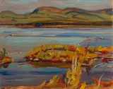 Ottawa River by A. Y. Jackson, 1953, oil on board, sold Aug 2023
