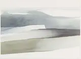Border Peninsula, Baffin Island by Toni Onley, watercolour on paper, sold Aug 2023