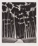 Running Path by Ross Penhall, etching, sold Aug 2023