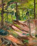 8th Range, Val-David by Louis Muhlstock, oil on canvas, sold Jul 2023