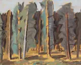 Sous-bois by Stanley Morel Cosgrove, oil on canvas, sold Jul 2023