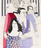 Untitled by Eric Metcalfe, 1968, ink and watercolour on paper, sold Jul 2023