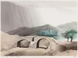 Roman Bridge, Mallorca by Toni Onley, 1995, watercolour on paper, sold Jul 2023