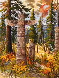 Forest Spirits by Rod Charlesworth, oil on canvas, sold Jun 2023