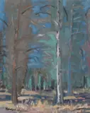 Forest by Stanley Morel Cosgrove, 1967, oil on canvas, sold Jun 2023