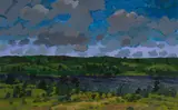 Summer Storm by Bruno Joseph Bobak, oil on canvas, sold Jun 2023