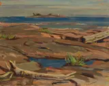 Summer, Georgian Bay by A. Y. Jackson, 1953, oil on board, sold May 2023