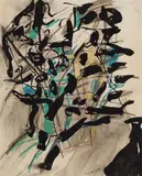 Sans titre by Jean Paul Riopelle, felt marker and ink on paper, sold May 2023