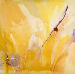 Untitled by Tom Hodgson, 1972, mixed media on canvas, sold May 2023