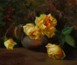 Still Life with Yellow Roses by Mary Hiester Reid, 1896, oil on canvas, sold May 2023