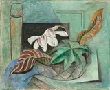 Blätter und Magnolien by Friedrich Ahlers-Hestermann, 1957, Öl auf Leinwand, sold May 2013