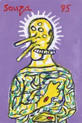 Ohne Titel by F. N. Souza, 1995, Öl auf Papier, sold Jun 2013