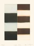 Mirror Mirror by Sean Scully, 2002, Original-Halbleinenmappe mit Farbaquatinta auf Velin und einem Textballt von Jürgen Habermas, sold Dec 2012