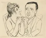 I.B. Neumann und Martha Stern by Max Beckmann, 1922, Lithographie auf Papier, sold May 2013