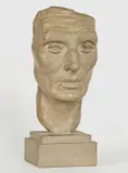 Selbstporträt by Renée Sintenis, 1944, Gips, grau gefaßt, auf grauen Gipssockel montiert. Höhe (ohne Sockel): 29 cm (11 ⅜ in.), sold Nov 2011
