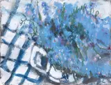 Vergißmeinnicht auf karierter Decke by Klaus Fußmann, 1984, Pastell auf Bütten (aus einem Skizzenblock), sold Nov 2011