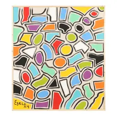 Prismatic Drift by Sam Ezell, Oil on canvas, sold Jul 2025