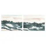 Ocean Landscape Diptych by Nancy Tuttle May, Watercolor on paper, sold Jul 2025