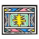 Ndebele Abstract by Esther Mahlangu, Acrylic on Masonite, sold Jul 2025