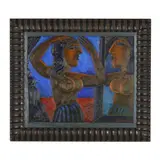 Woman Before Mirror by Jan Vermeiren, Oil on canvas, sold Jul 2025