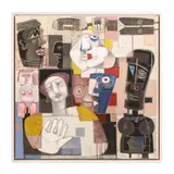 Im Haus Der Puppenmütter by Christoph Kiefhaber, Mixed media on canvas, sold Jul 2025