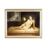 Odalisque with Mask by Juan Medina, Oil on canvas, sold Jul 2025